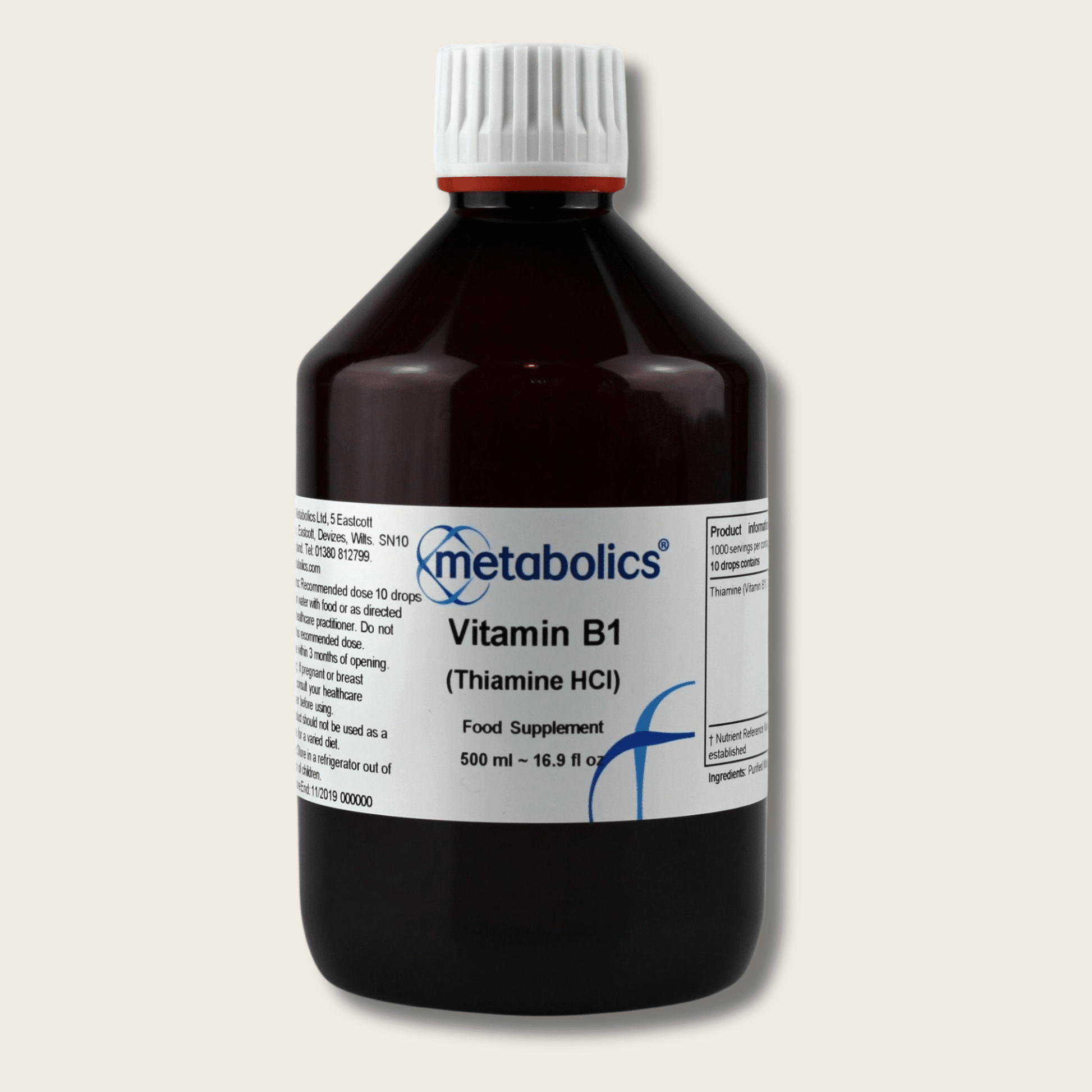 Vitamin B1 (Thiamine HCL) Liquid - Metabolics