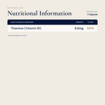 Vitamin B1 Thiamine Pyrophosphate - 60 capsules - Metabolics
