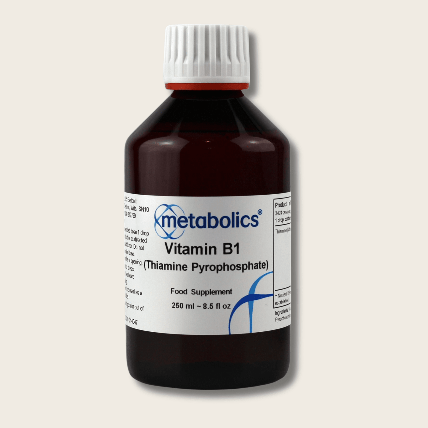 Vitamin B1 Thiamine Pyrophosphate Liquid | Active B1 for Energy & Heart Health - Metabolics