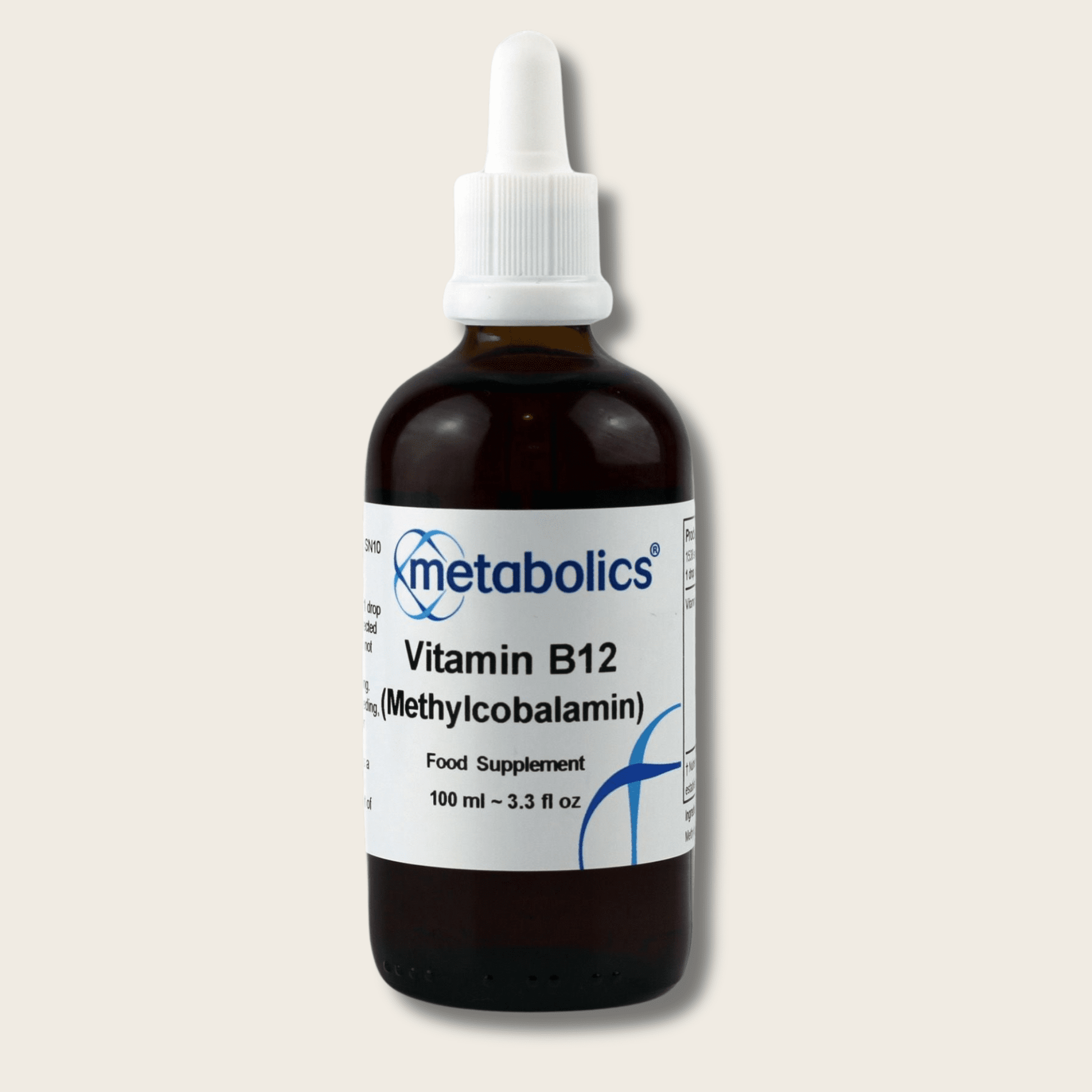 Vitamin B12 Methylcobalamin Liquid | Active B12 Supplement for Energy & Nerves - Metabolics
