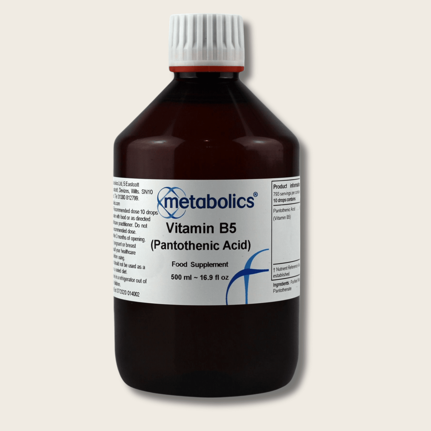 Vitamin B5 (Pantothenic Acid) Liquid - Metabolics