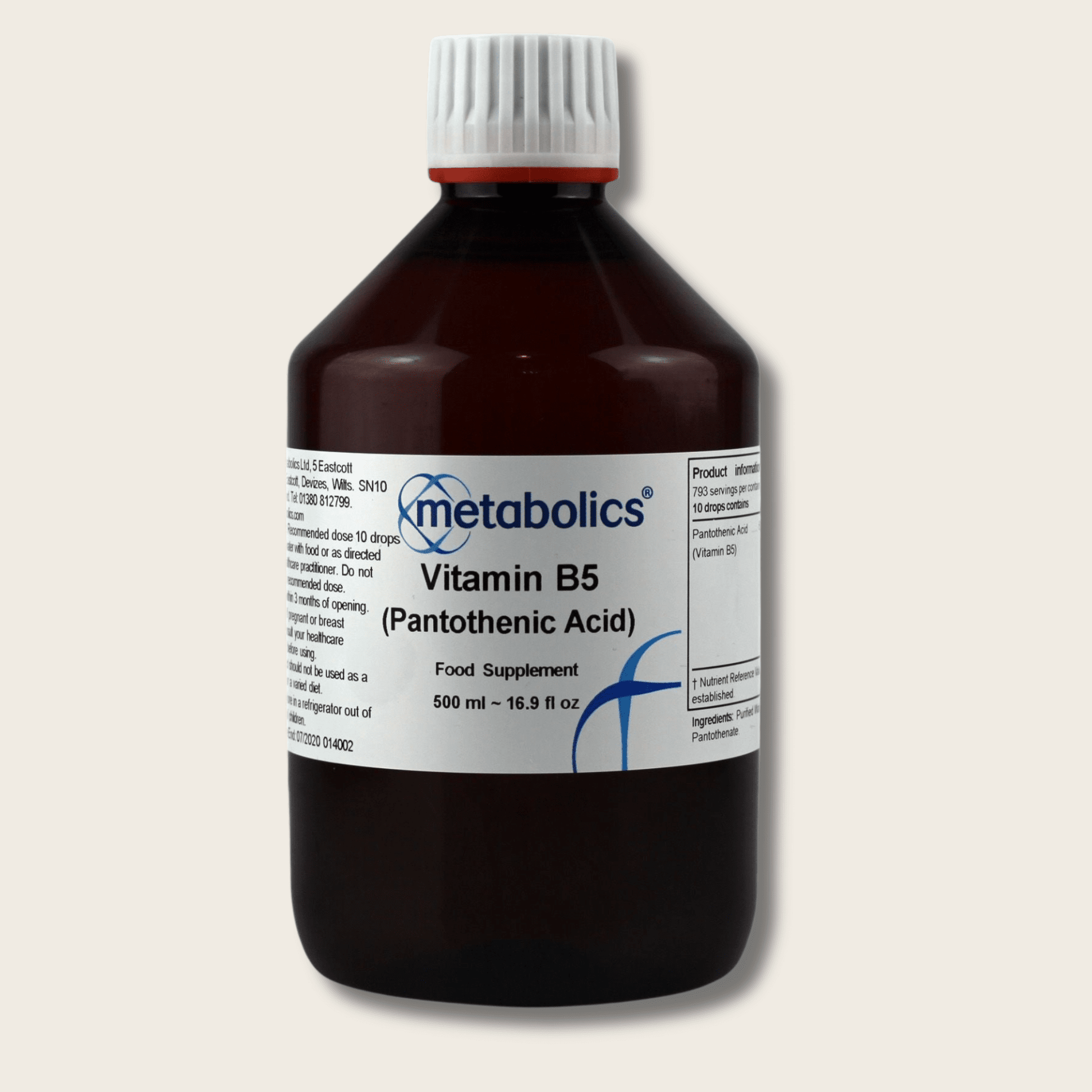 Vitamin B5 (Pantothenic Acid) Liquid - Metabolics
