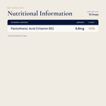 Vitamin B5 (Pantothenic Acid) Liquid - Metabolics