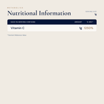 Vitamin C (Ascorbic Acid) Powder 150g - Metabolics