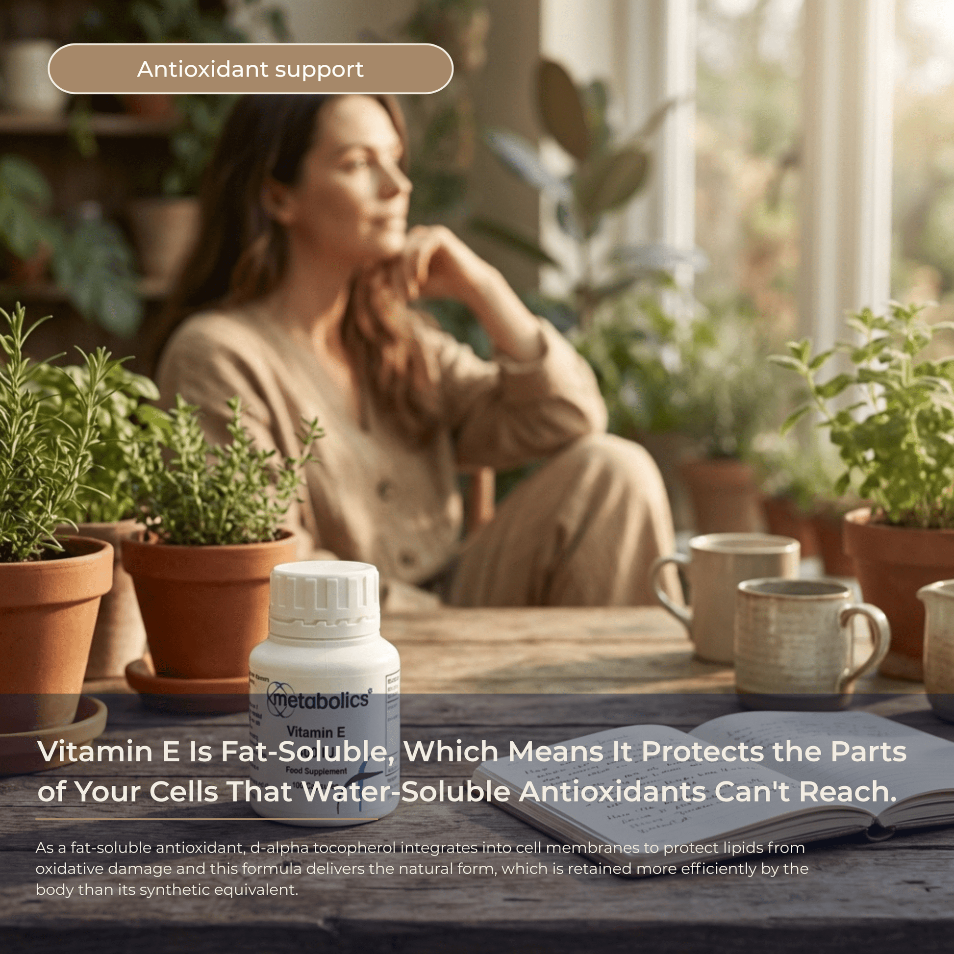 Vitamin E 400 IU - 100 Capsules - Metabolics