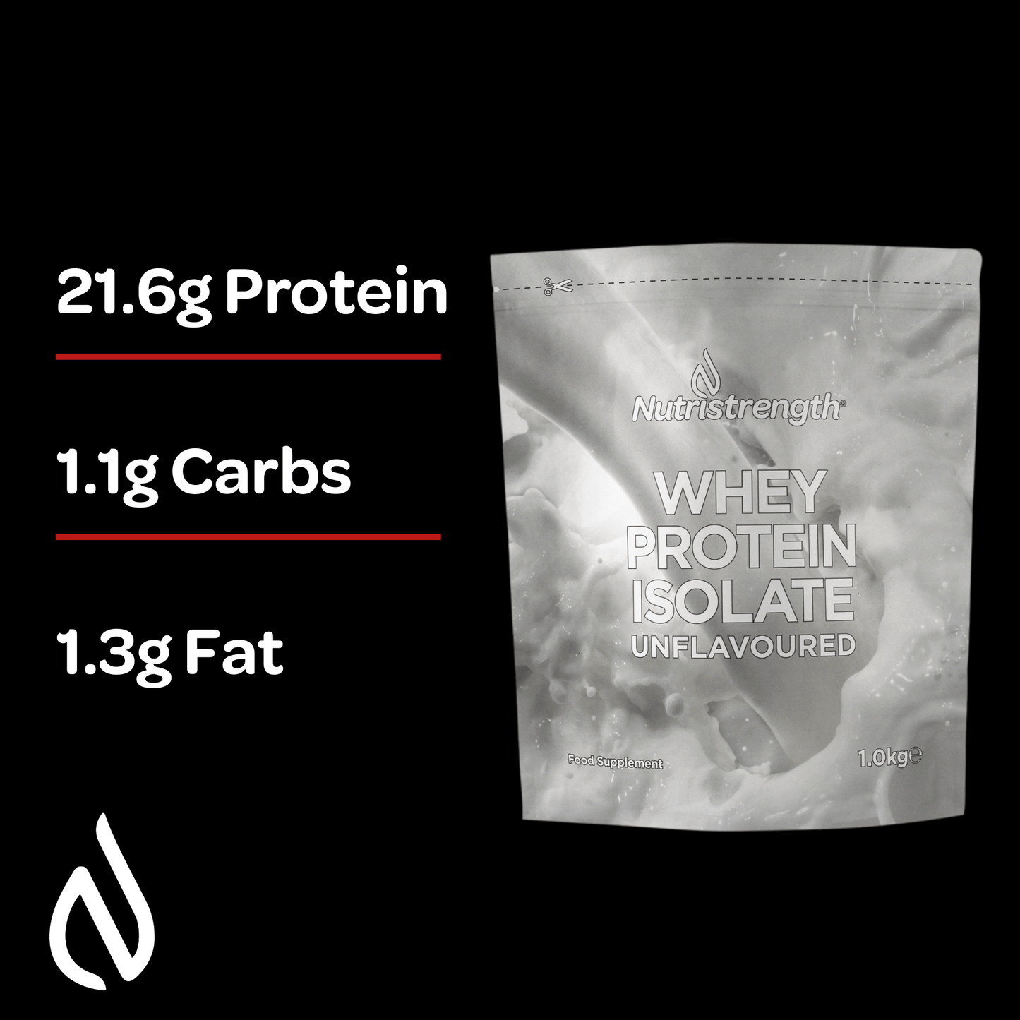 Whey Protein Isolate Unflavoured | Nutristrength - Metabolics