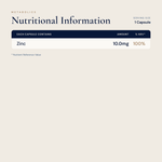 Zinc Sulfate - 90 capsules - Metabolics