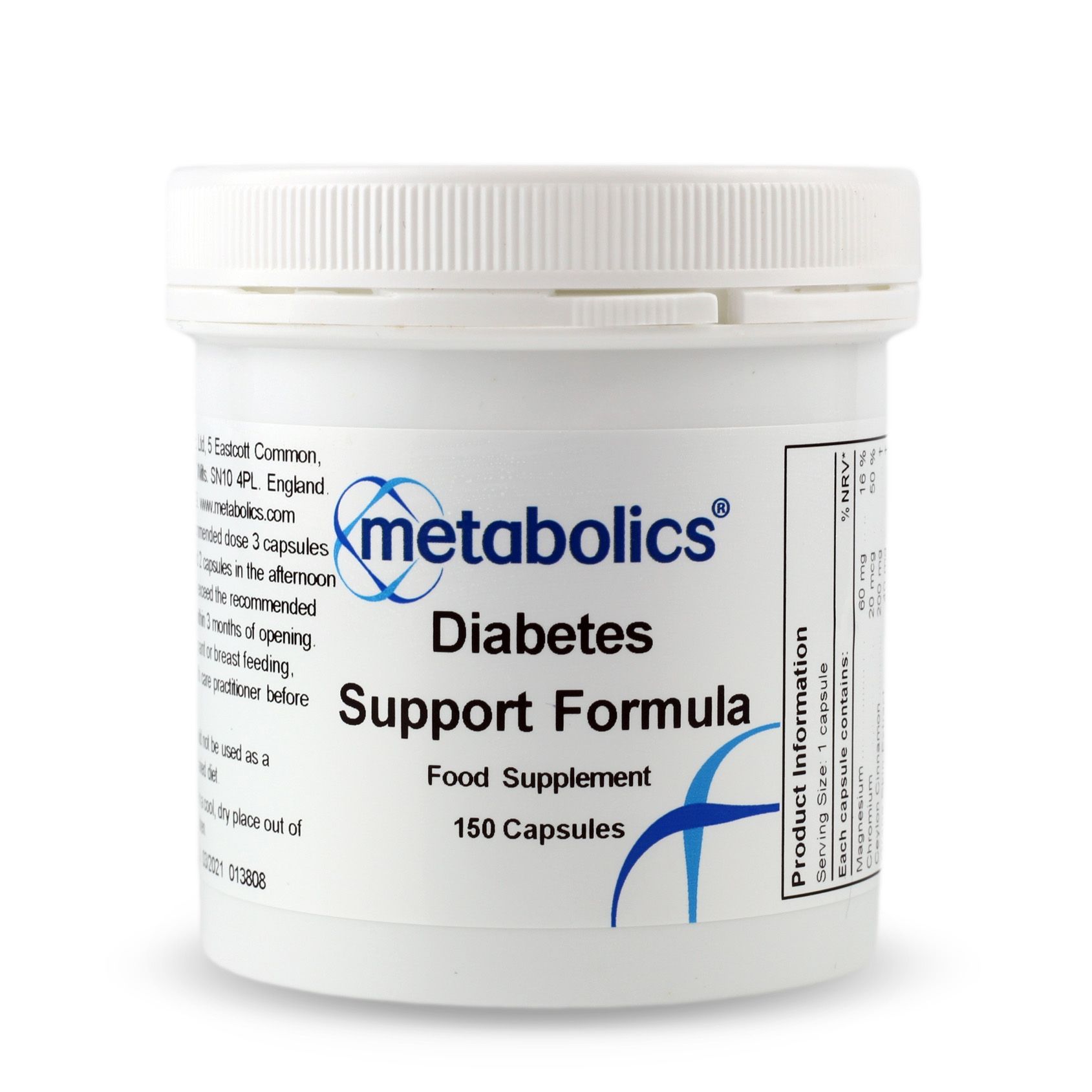 Diabetes Support Formula (Pot Of 150 Capsules)