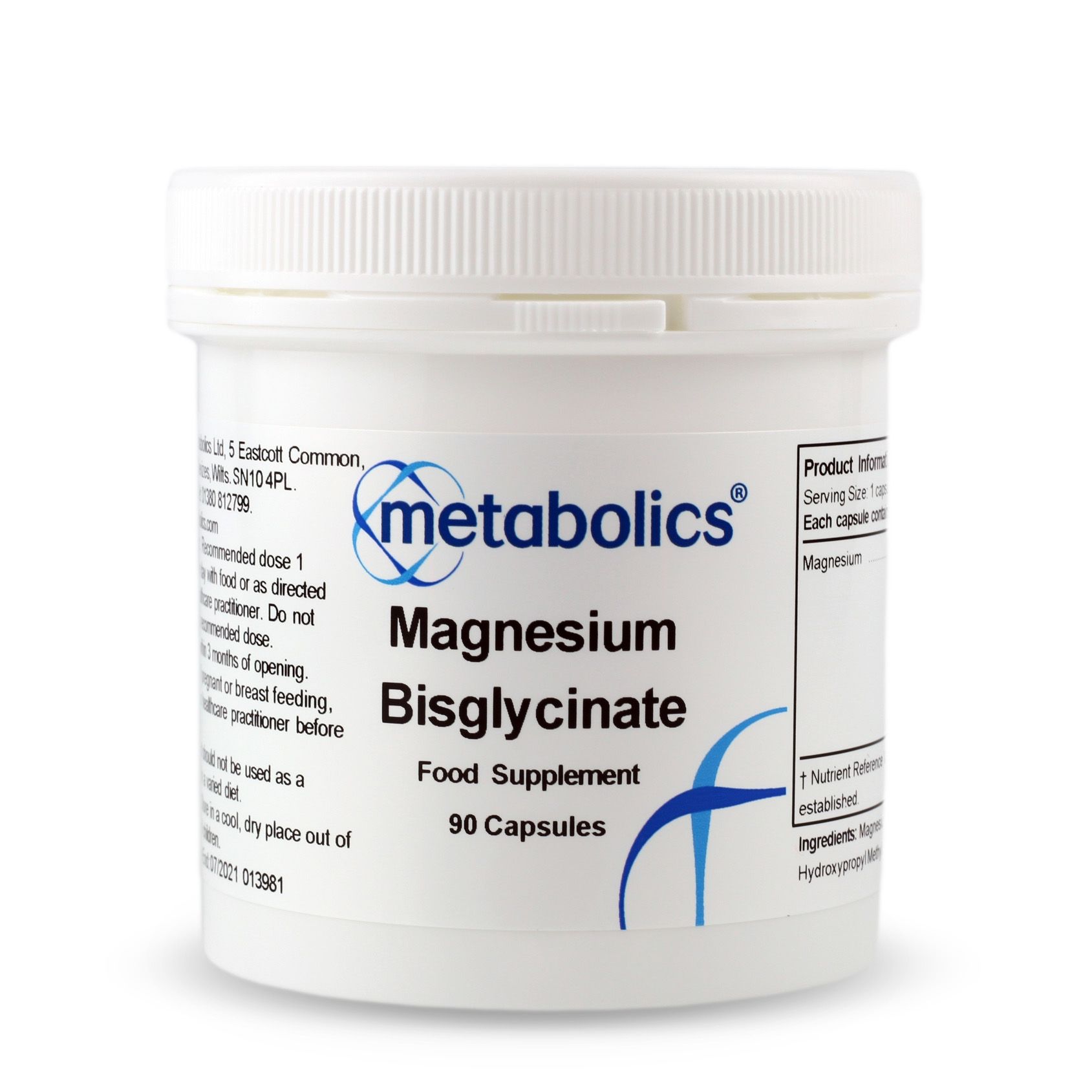 Magnesium Bisglycinate (Pot of 90 capsules)