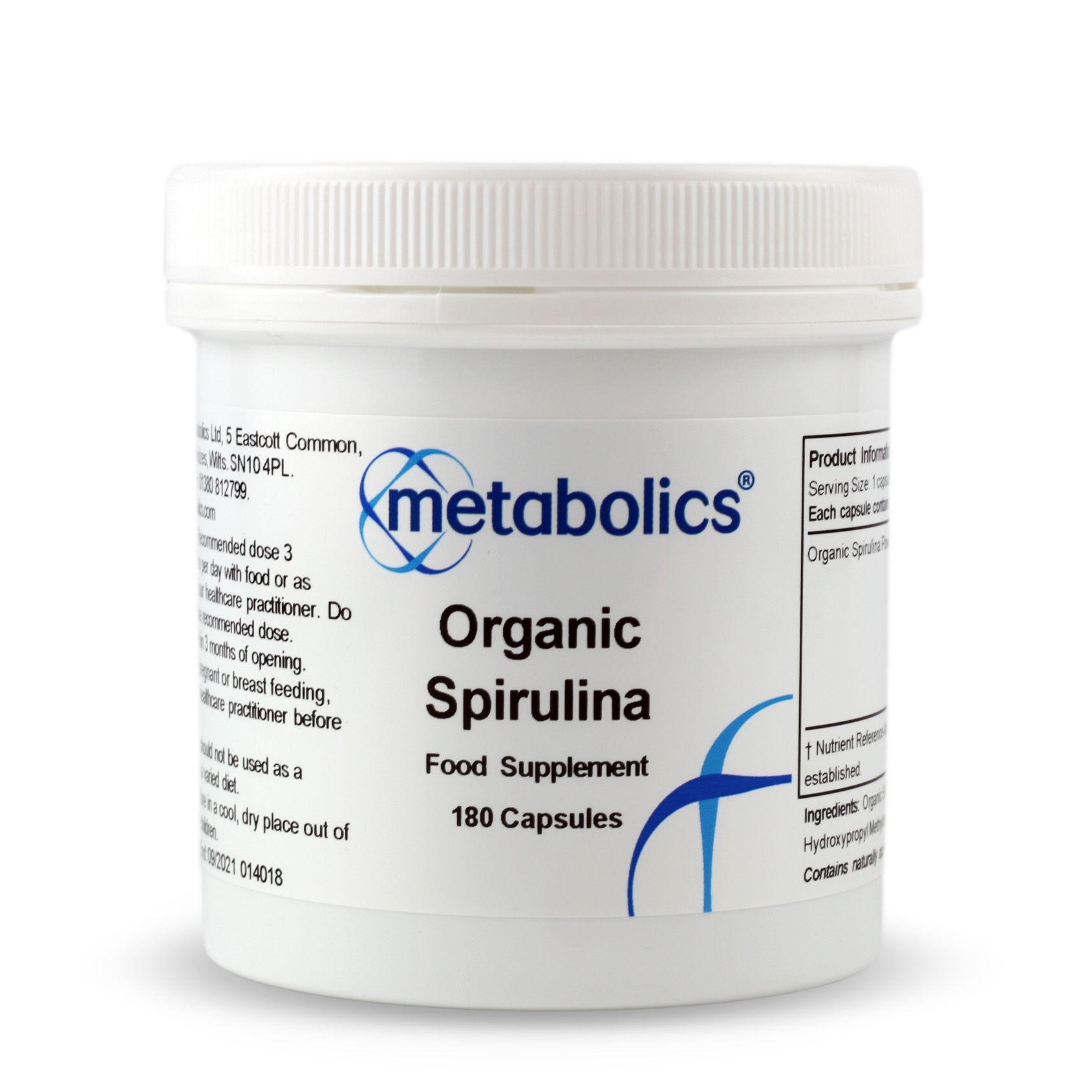 Organic Spirulina (Pot Of 180 Capsules)