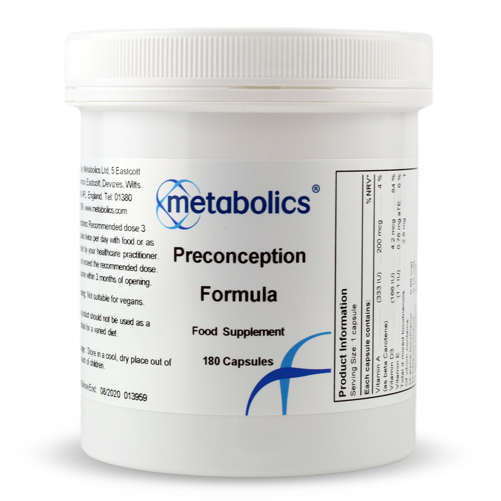 Preconception Formula (Pot of 180 capsules)